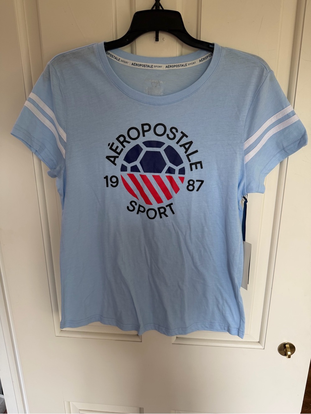 Aeropostale Light Blue Sport Graphic Tee NWT S